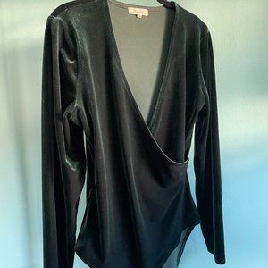 Madewell Velvet Bodysuit Size Large